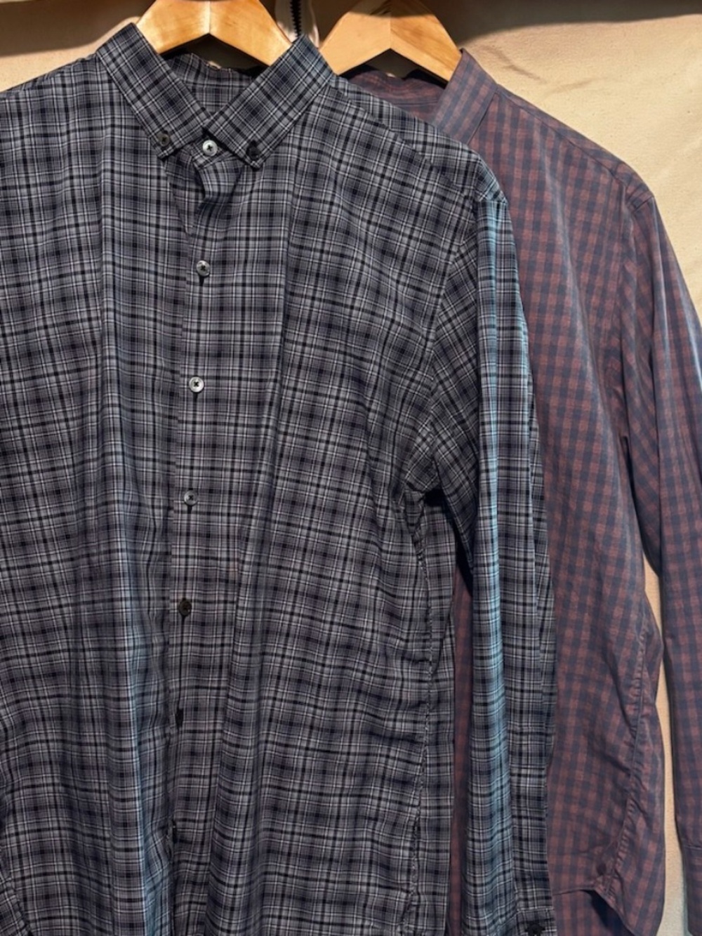Bundle of Two Vintage Zachery Prell Men's Button-down Shirts Long Sleeve Large